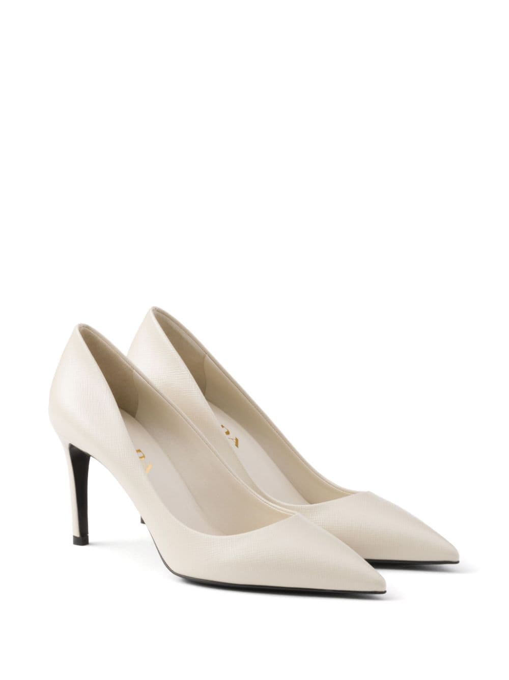 Prada 85mm Saffiano leather pumps - Beige