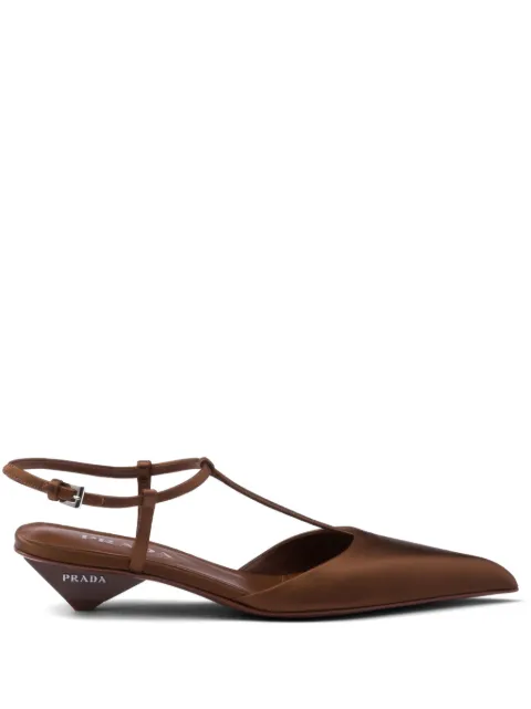 Prada Satin slingback pumps