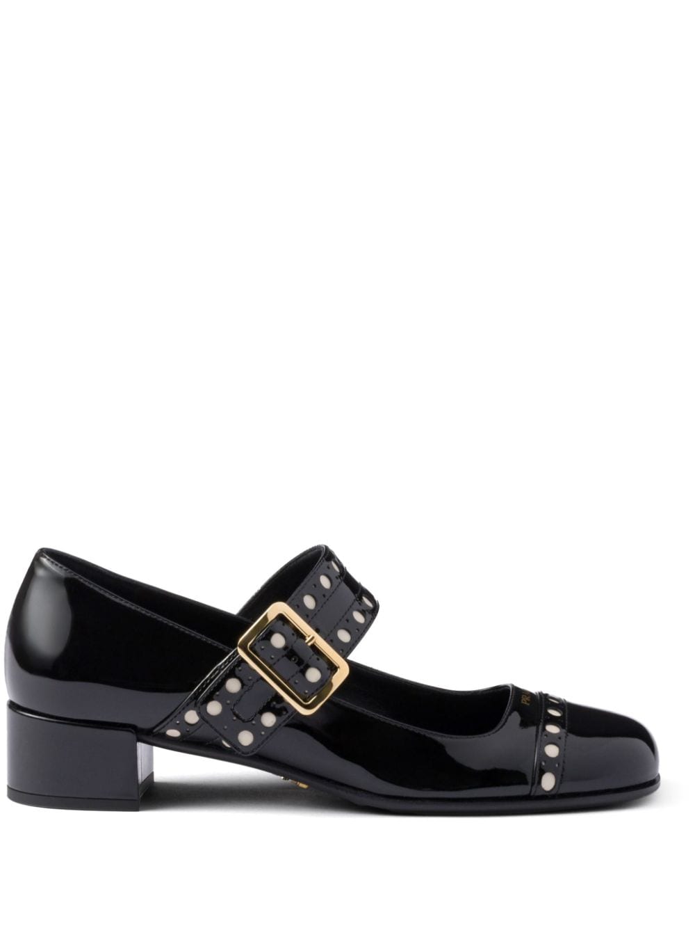 Prada 35mm leather Mary Jane pumps Black