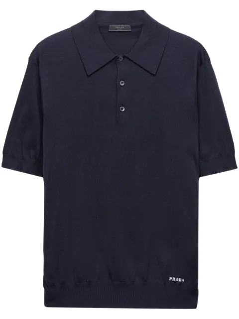 Prada silk polo shirt