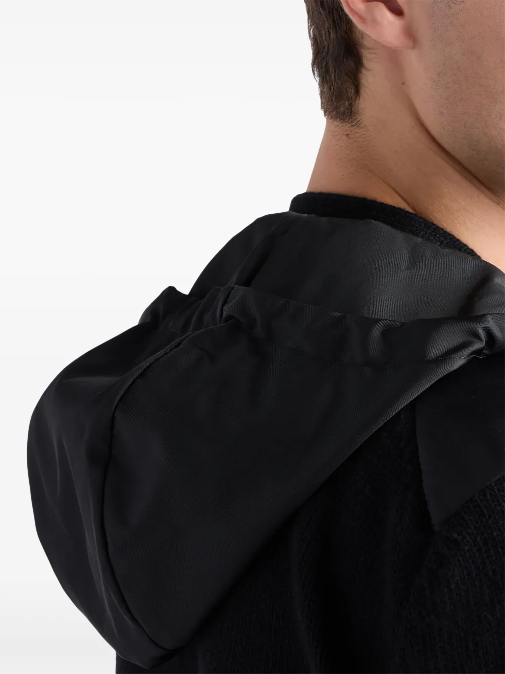 Prada Gabardine hoodie Zwart