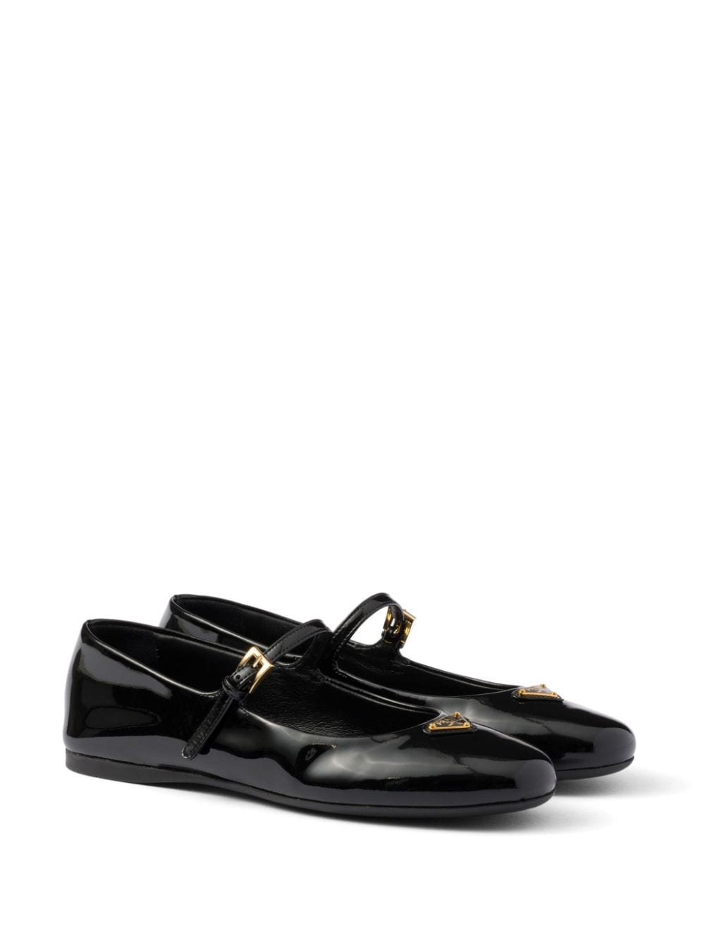 Prada leather ballerina shoes - Zwart