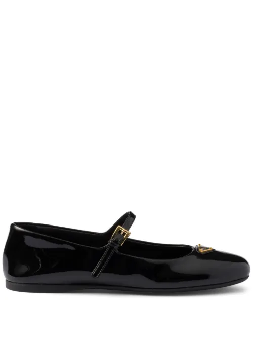 Prada ballerines texturées - Noir - Prada - Modalova