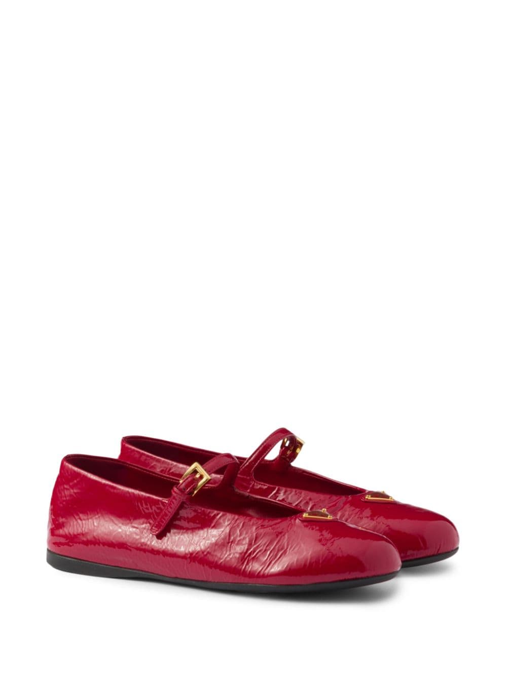 Prada leather ballerina shoes - Rood