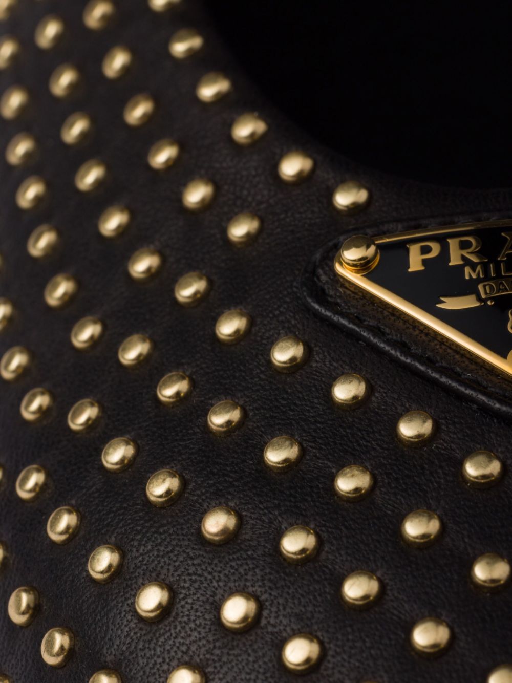 Prada Ballerina's verfraaid met studs Zwart