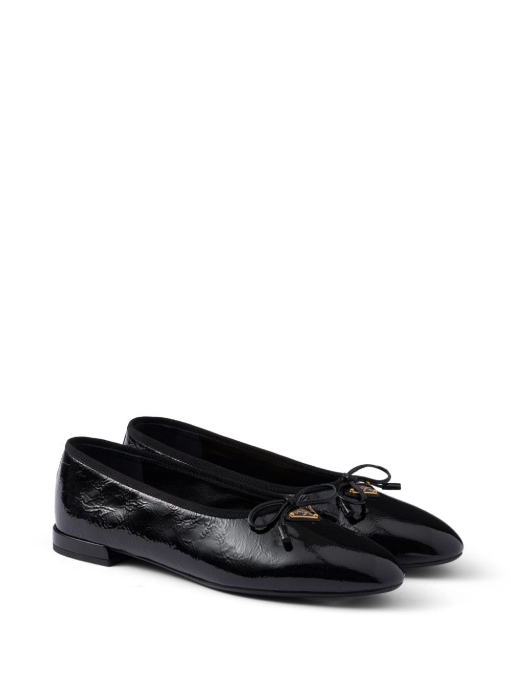 Prada leather ballerina shoes - Zwart