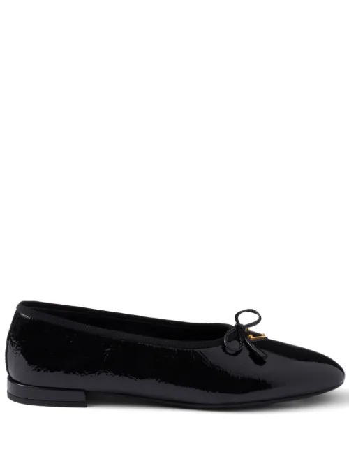 Prada ballerines en cuir - Noir - Prada - Modalova