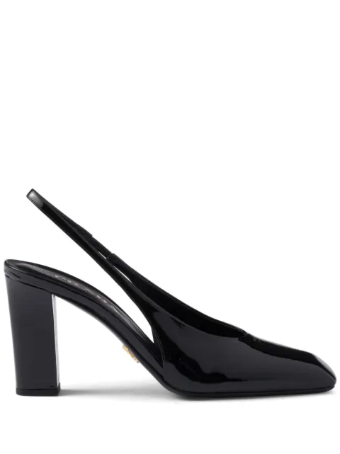 Prada 85mm leather slingback pumps