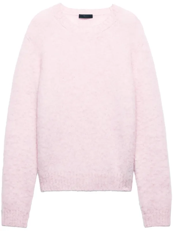 【送料&関税込】Prada Melange Pastel Pink Wool Sweater 25961305_56021888_600.jpg