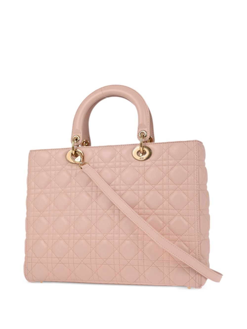 Christian Dior Pre-Owned 2014 Lady Dior Cannage tas - Roze