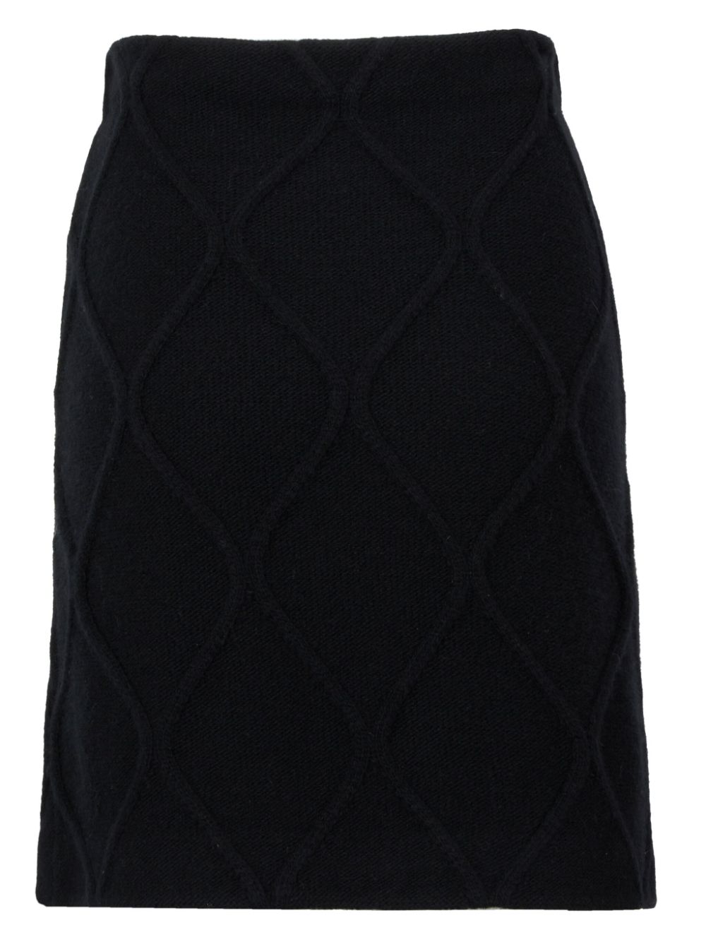 Shop Ports 1961 Alpine-inspired Crystal Knit Skirt In Black