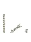 Lark & Berry 14kt white gold The Corporate Chic diamond earrings - Silver