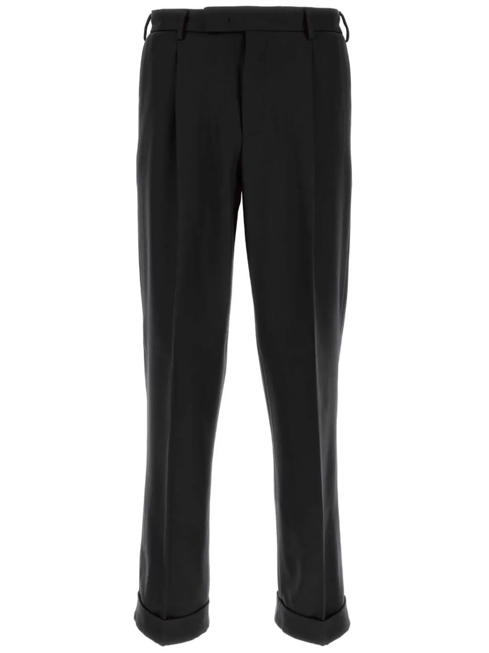 PT Torino Broek met geplooid detail Zwart