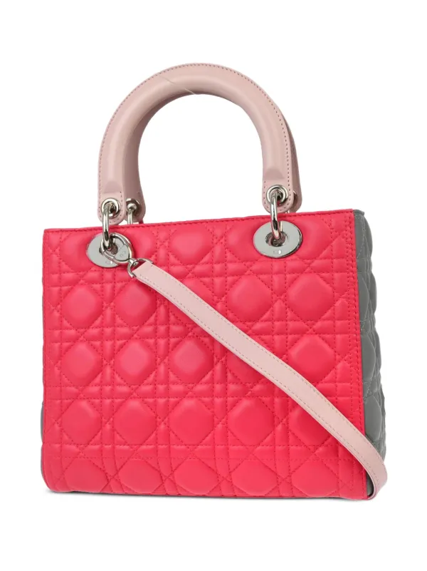 Christian Dior Pre-Owned 2014 Cannage Lady Dior two-way Handbag Pink  FARFETCH PH