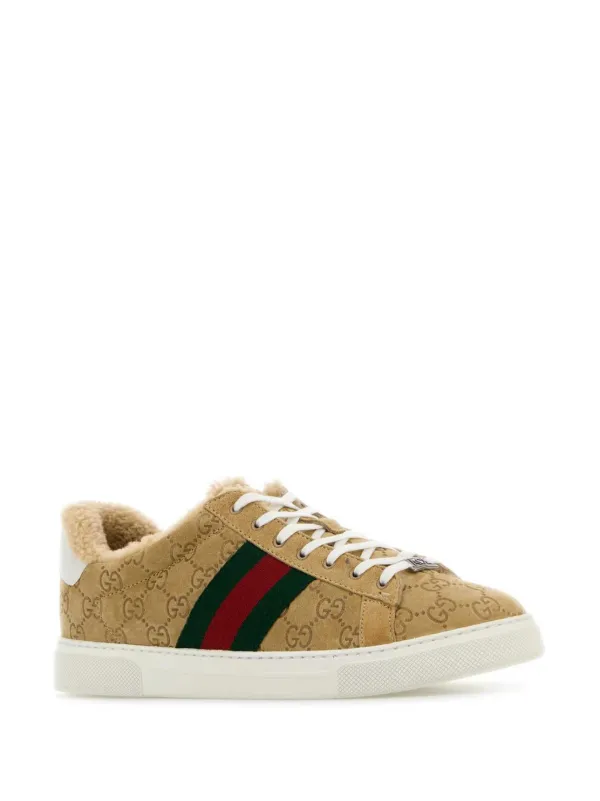 Gucci Ace sneakers women Calf Leather Merino Rubber 37.5 Neutrals