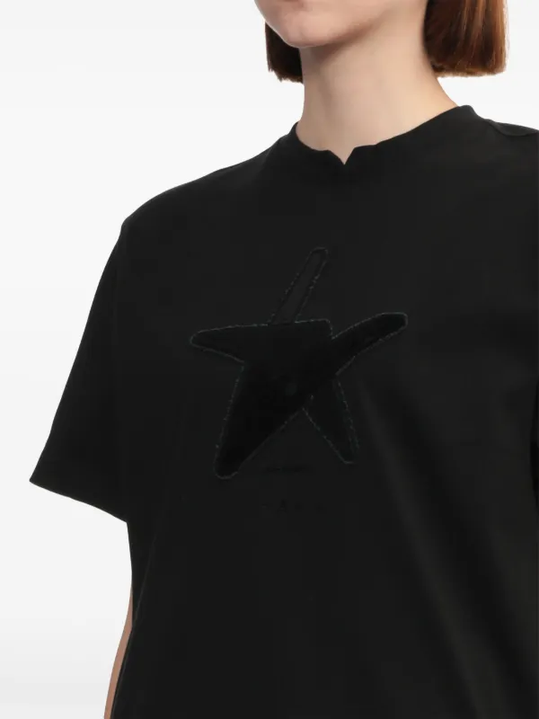 【土日値下げ】ADERERROR Fluic logo t-shirt 黒 ADERERROR 】☆Fluic logo t-shirt (ADERERROR/Tシャツ