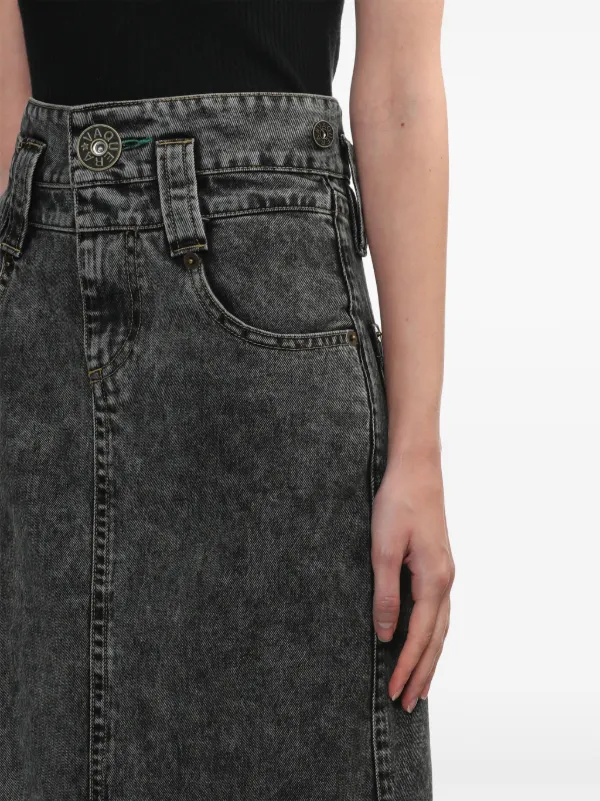 【AAKE】STANCE MAXI SK Vaquera Asymmetric Maxi Skirt | Grey | FARFETCH