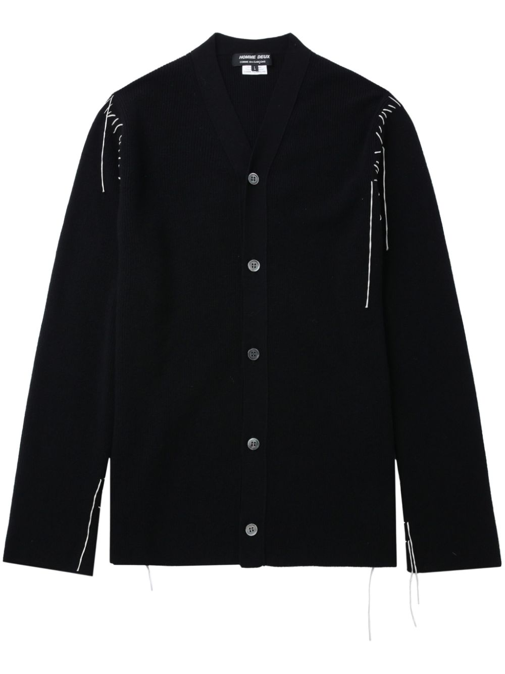 Comme des Garçons Homme Deux stitch-detail cardigan - Black