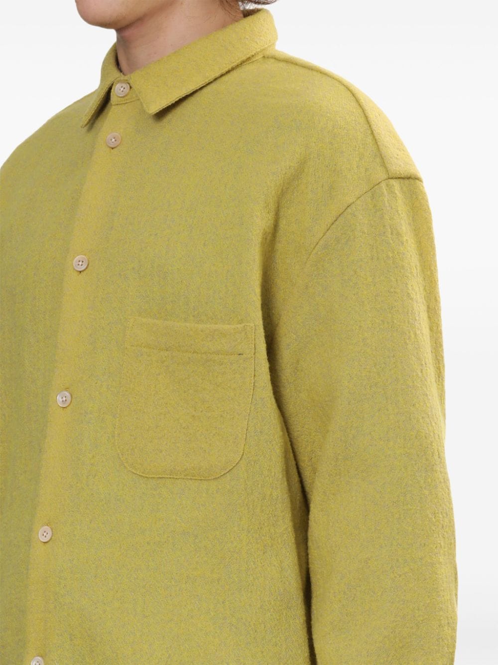 Shop A Kind Of Guise Virgin-wool Shirt In Yellow