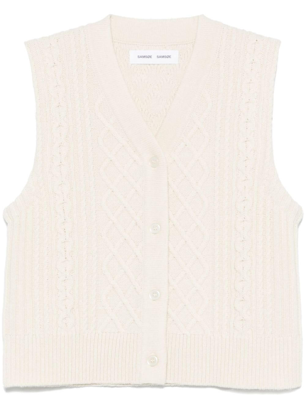 Shop Samsoe & Samsoe Sadene Vest In Neutrals