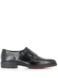 Santoni double-buckle monk shoes - Black