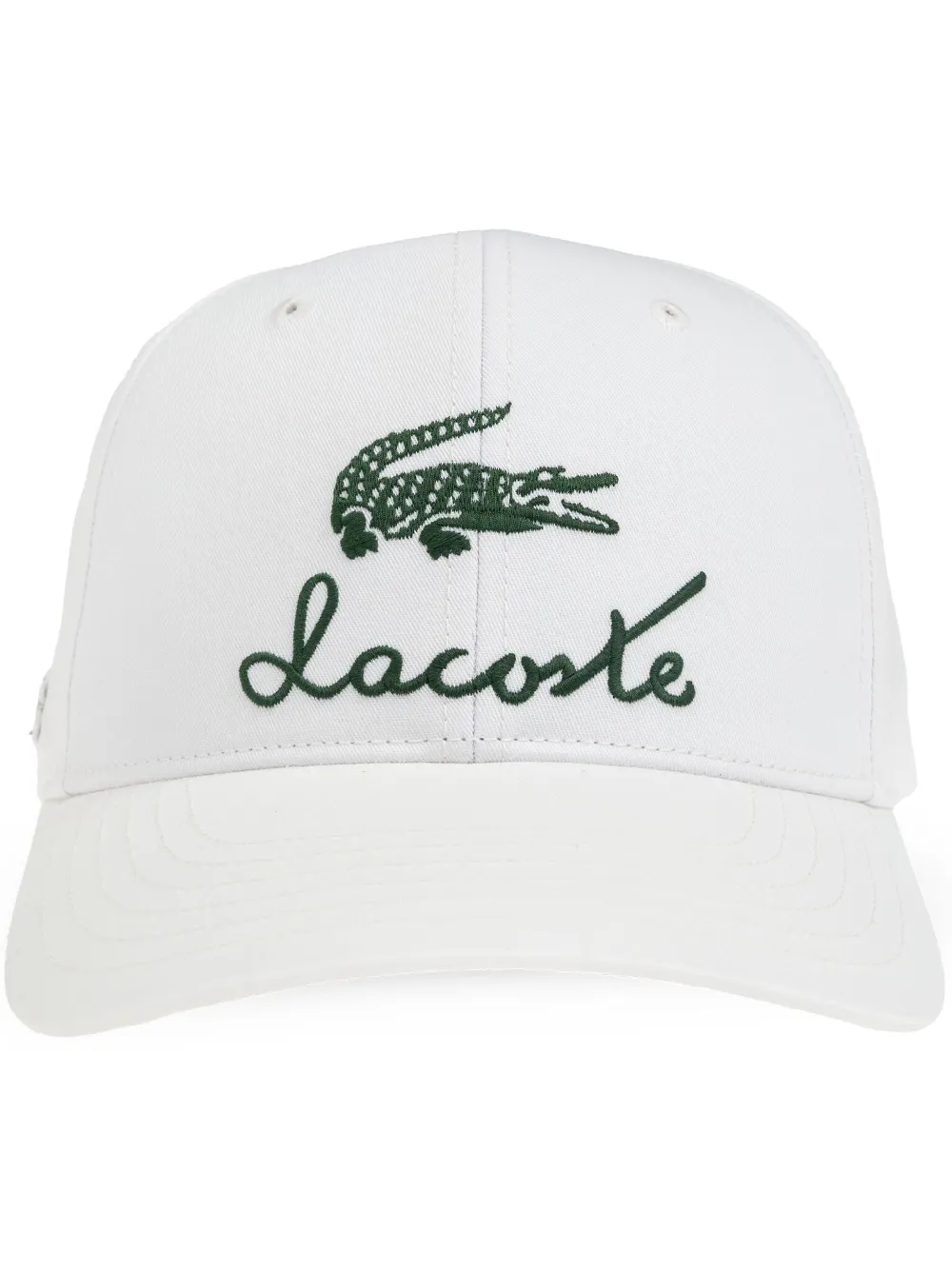 Lacoste Pet met geborduurd logo Wit