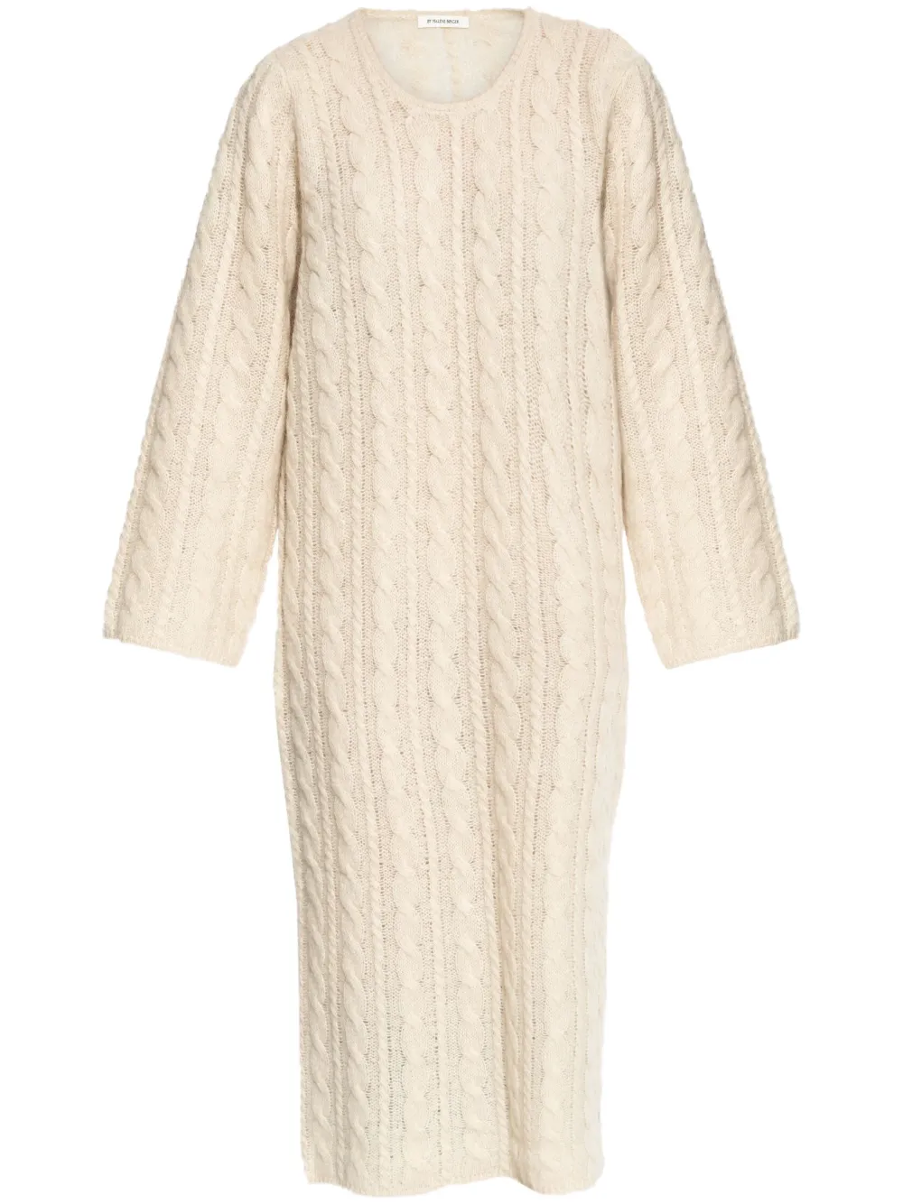 Shop By Malene Birger Cable-knit Midi Dress In Neutrals