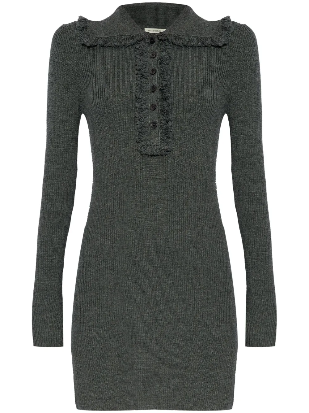 By Malene Birger Mini-jurk met franje detail Grijs