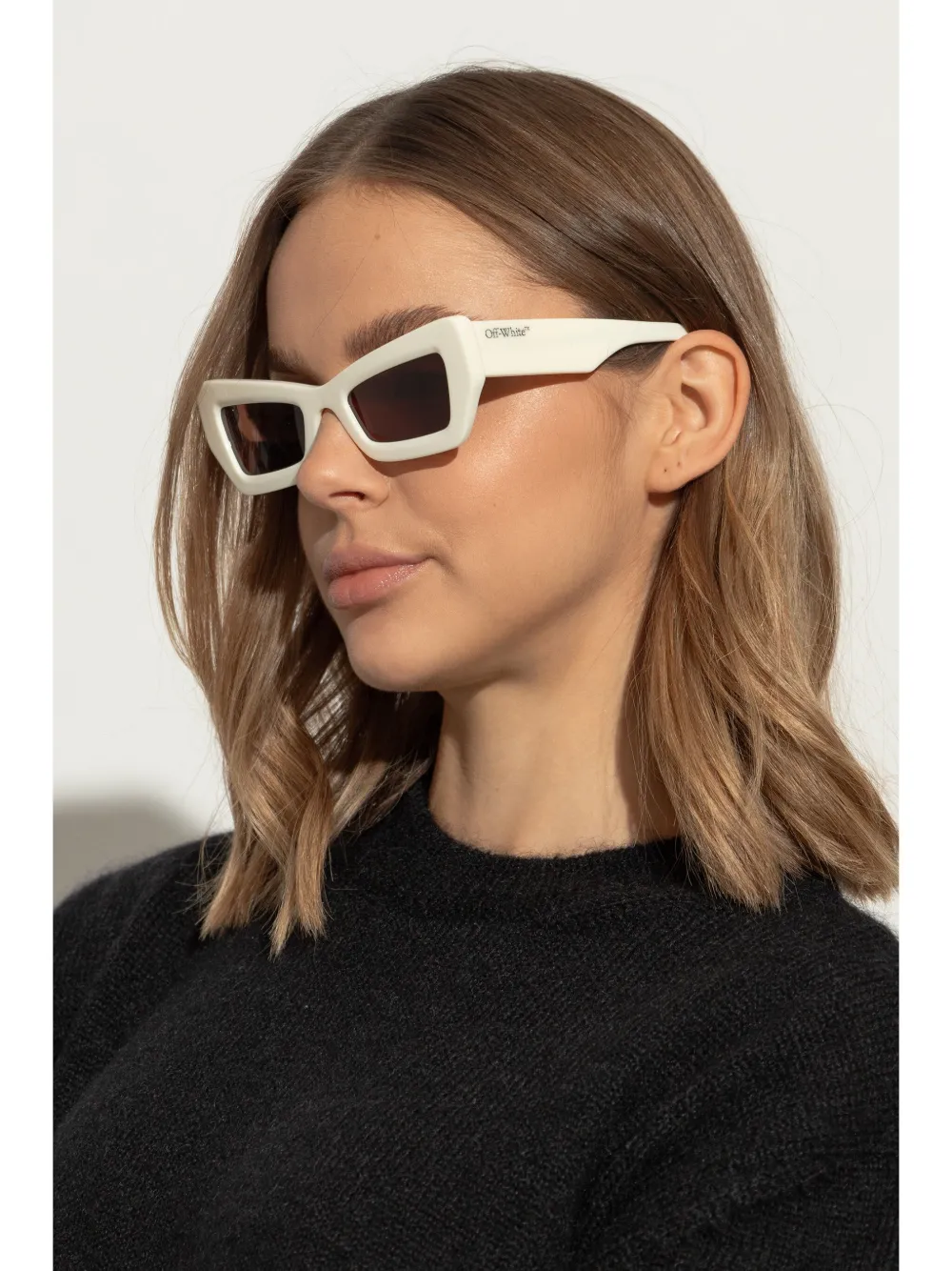 off-whiteeyewear Off-White Eyewear Virgil zonnebril met vierkant montuur - Wit