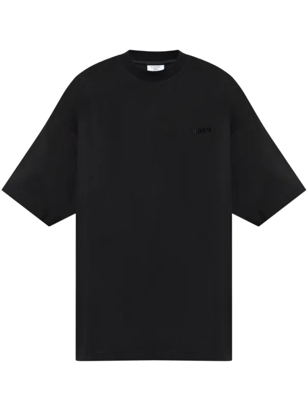 VETEMENTS Logo t-shirt | Black | FARFETCH IN