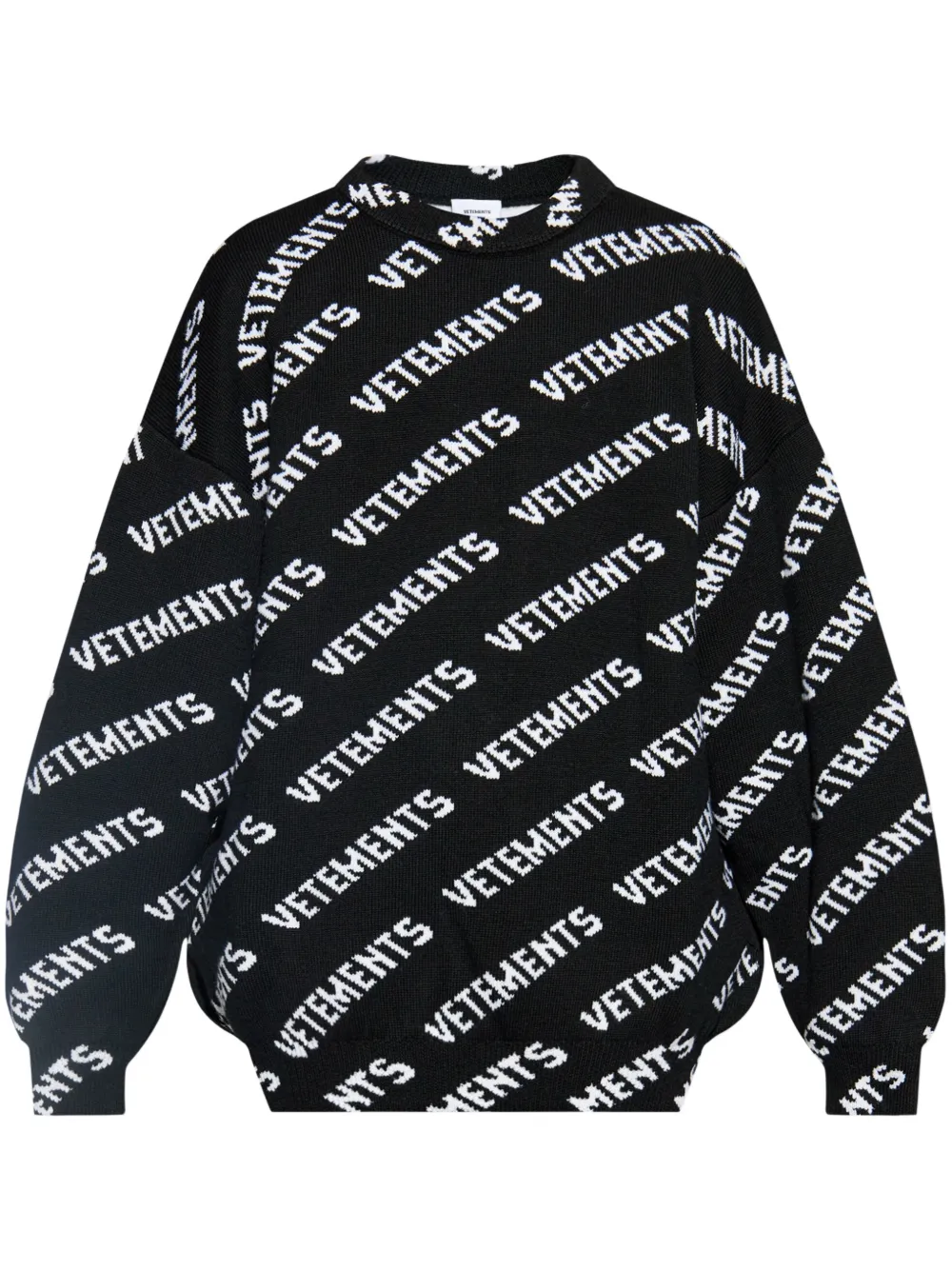 VETEMENTS Suéter com logo intarsia | Preto | Image 1