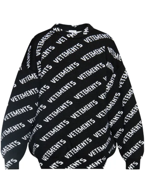VETEMENTS logo-intarsia sweater