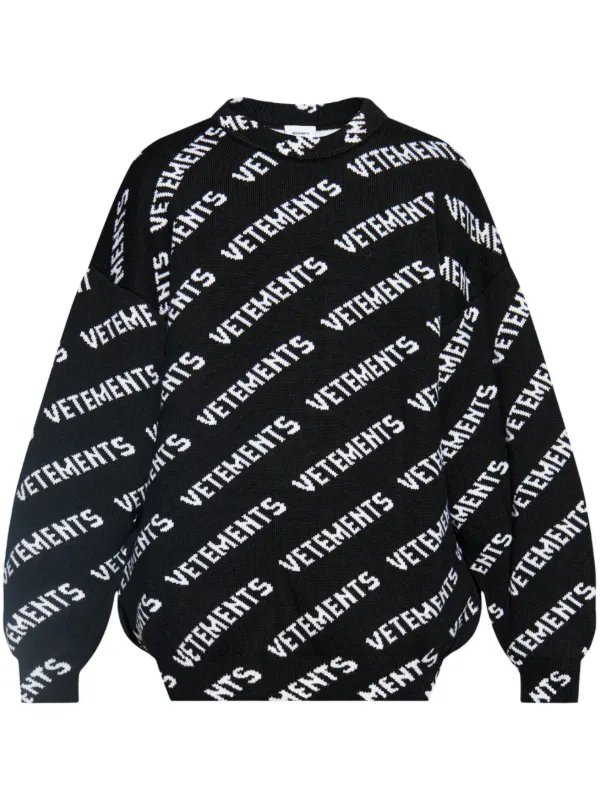 VETEMENTS ロゴ プルオーバー | ブラック | FARFETCH JP