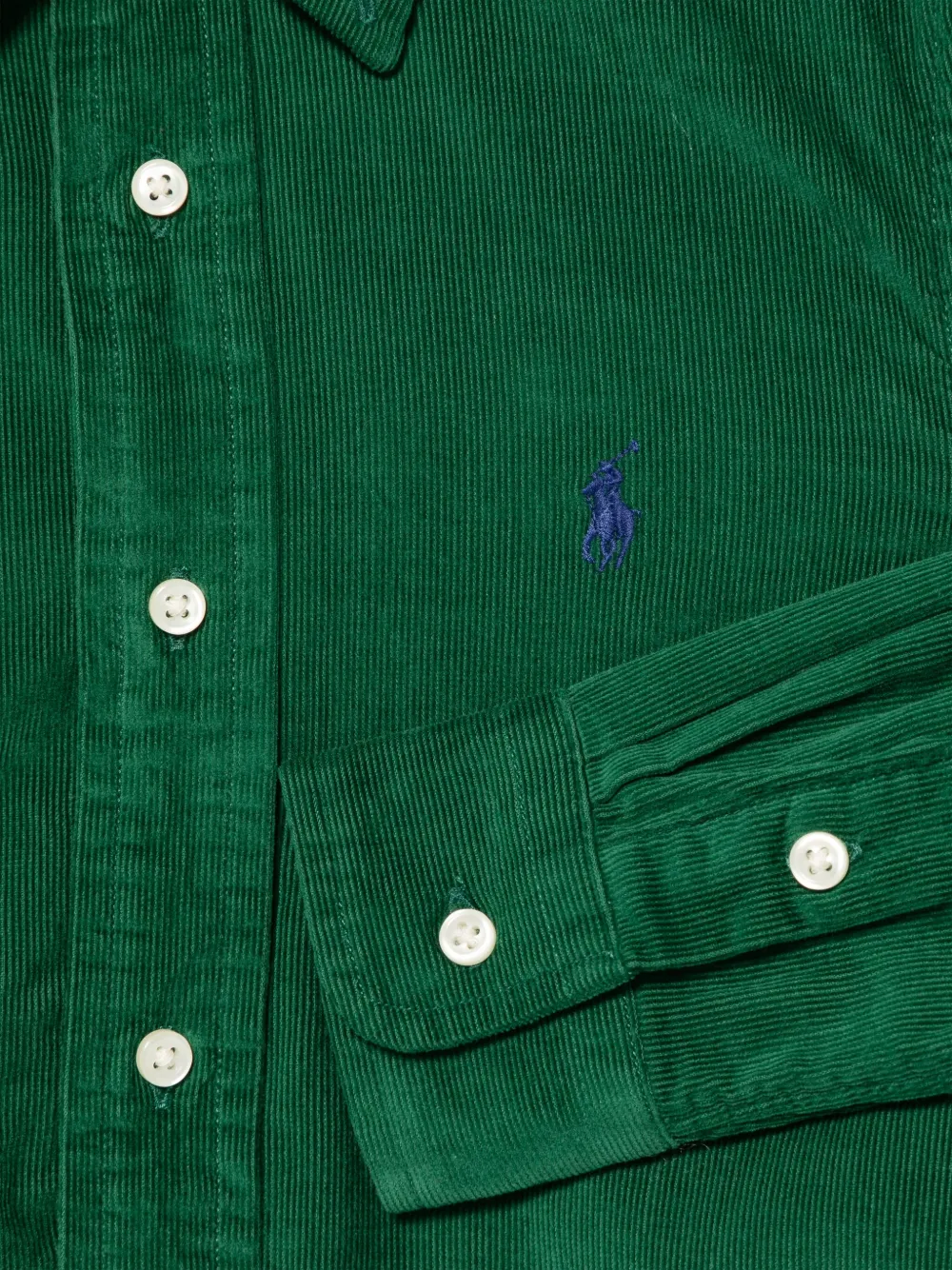 POLO RALPH LAUREN KIDS Ribfluwelen shirt Groen