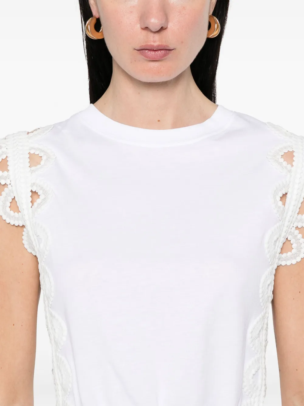 SANDRO Cropped T-shirt Wit