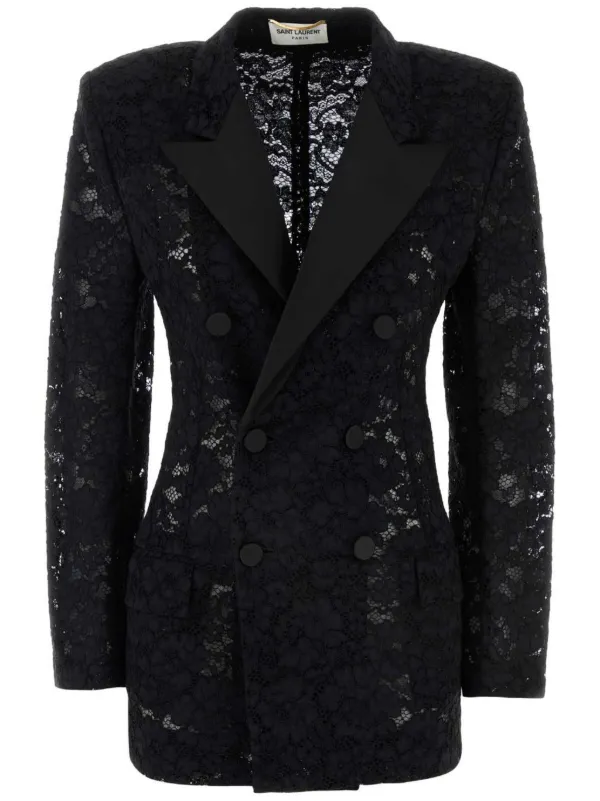 Saint Laurent タキシード ダブルジャケット | ブラック