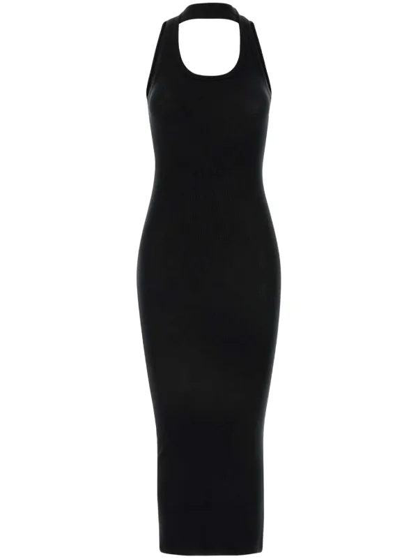 Coperni Ribbed Maxi Dress | Black | FARFETCH