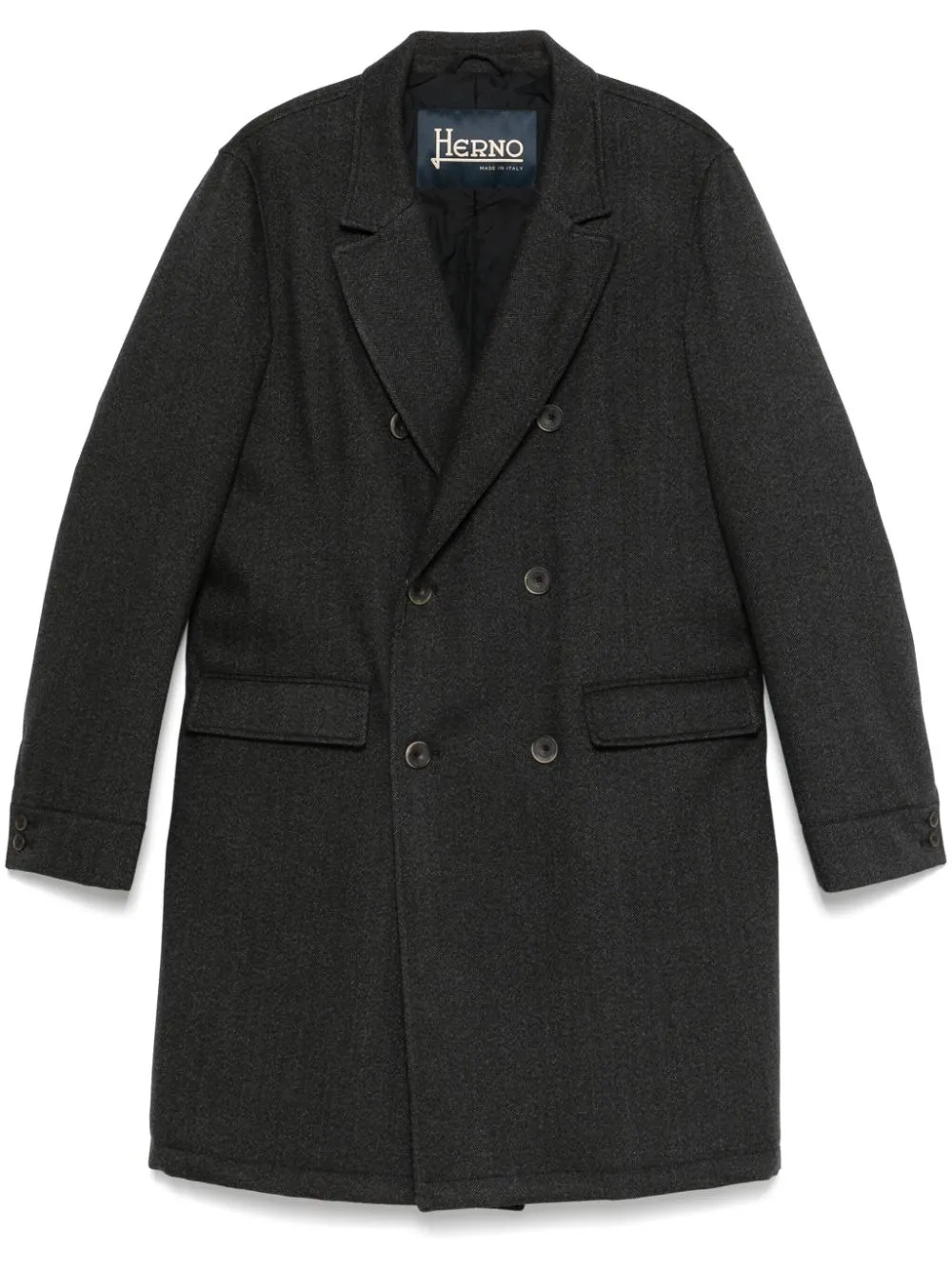 Herno Virgin Wool Coat In Grey
