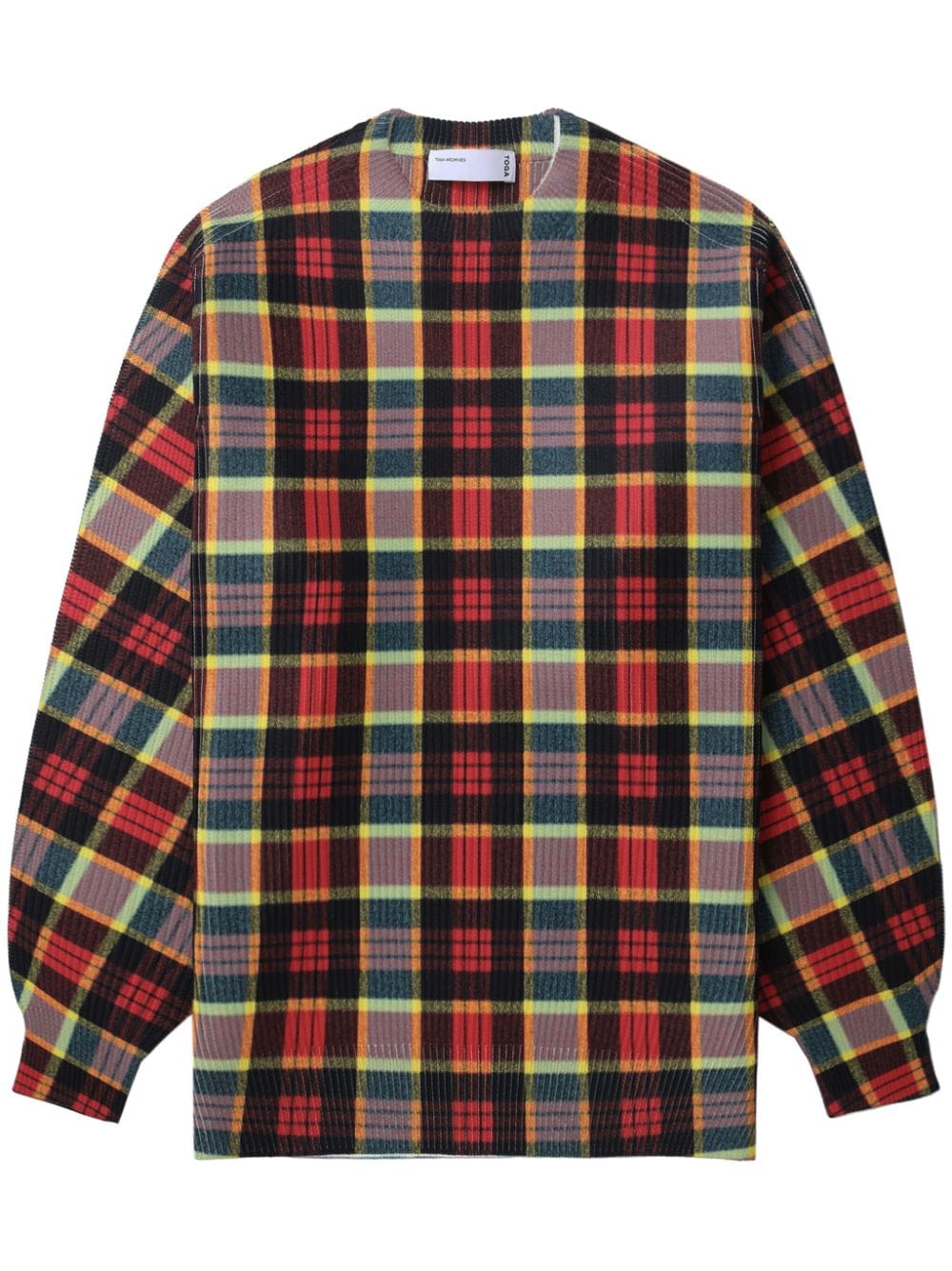 checked sweater