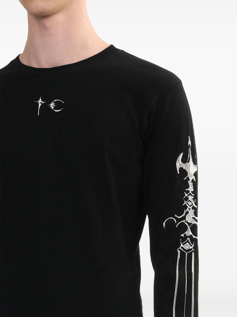 Shop Thug Club Sword T-shirt In Schwarz