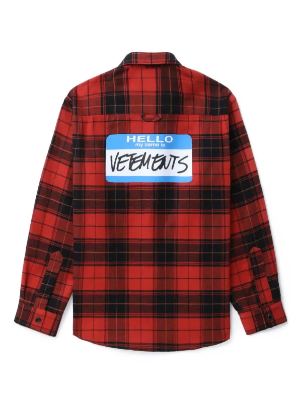 Vetements Kids チェック シャツ | レッド | FARFETCH JP