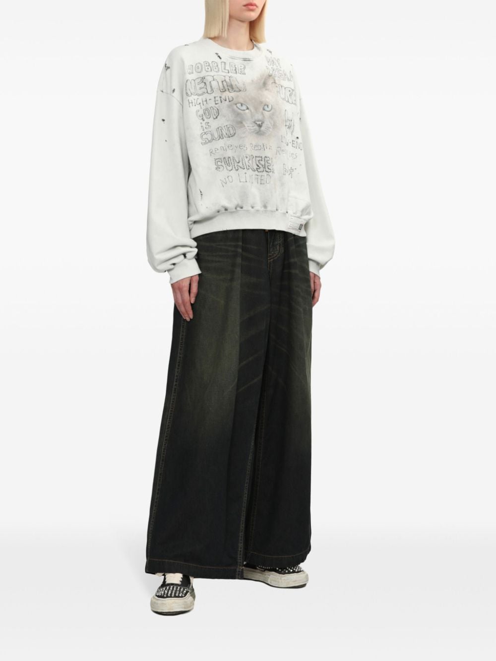 Maison MIHARA YASUHIRO Sweater met print - Grijs