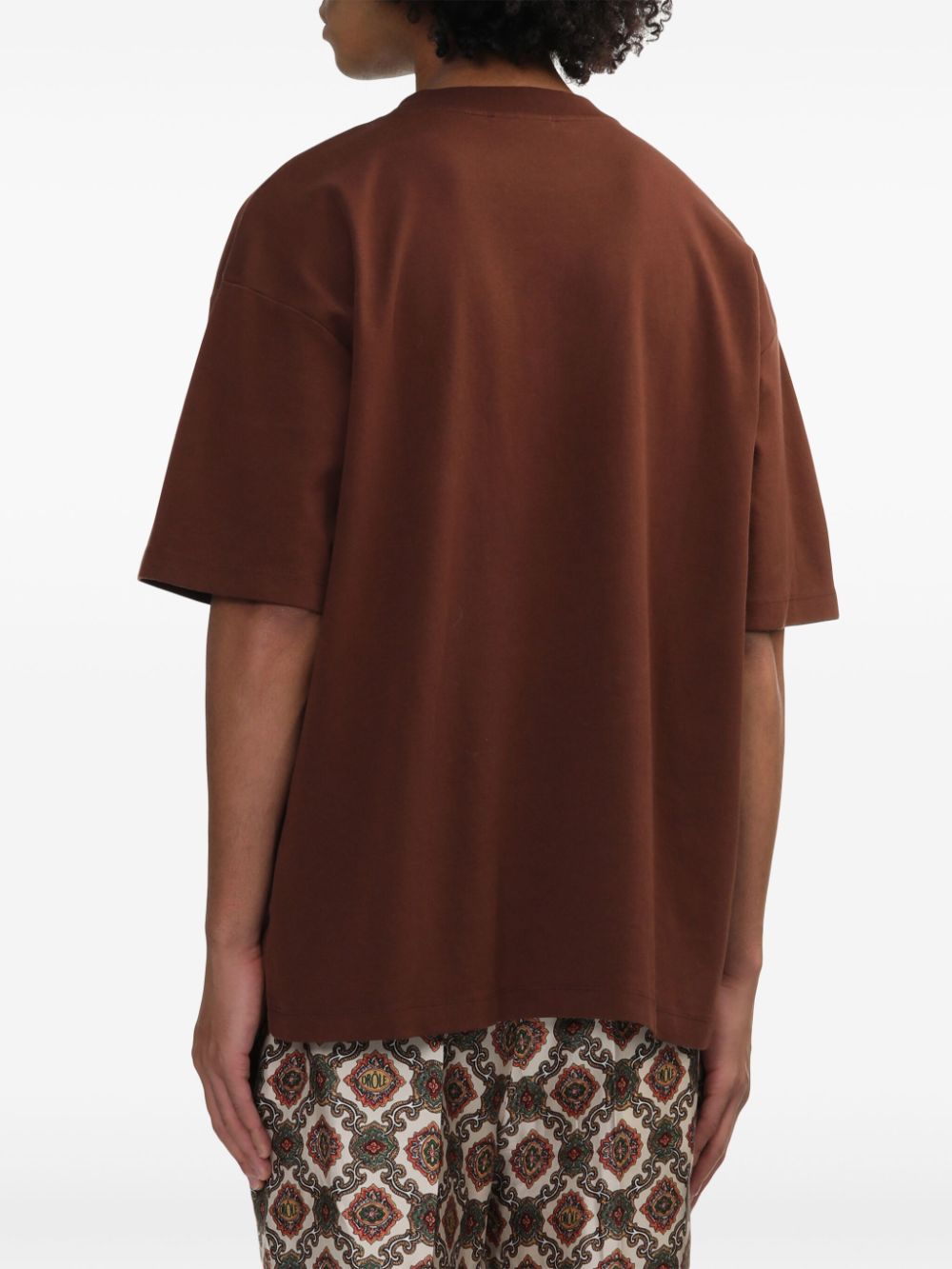 Shop Drôle De Monsieur Logo-print T-shirt In Brown