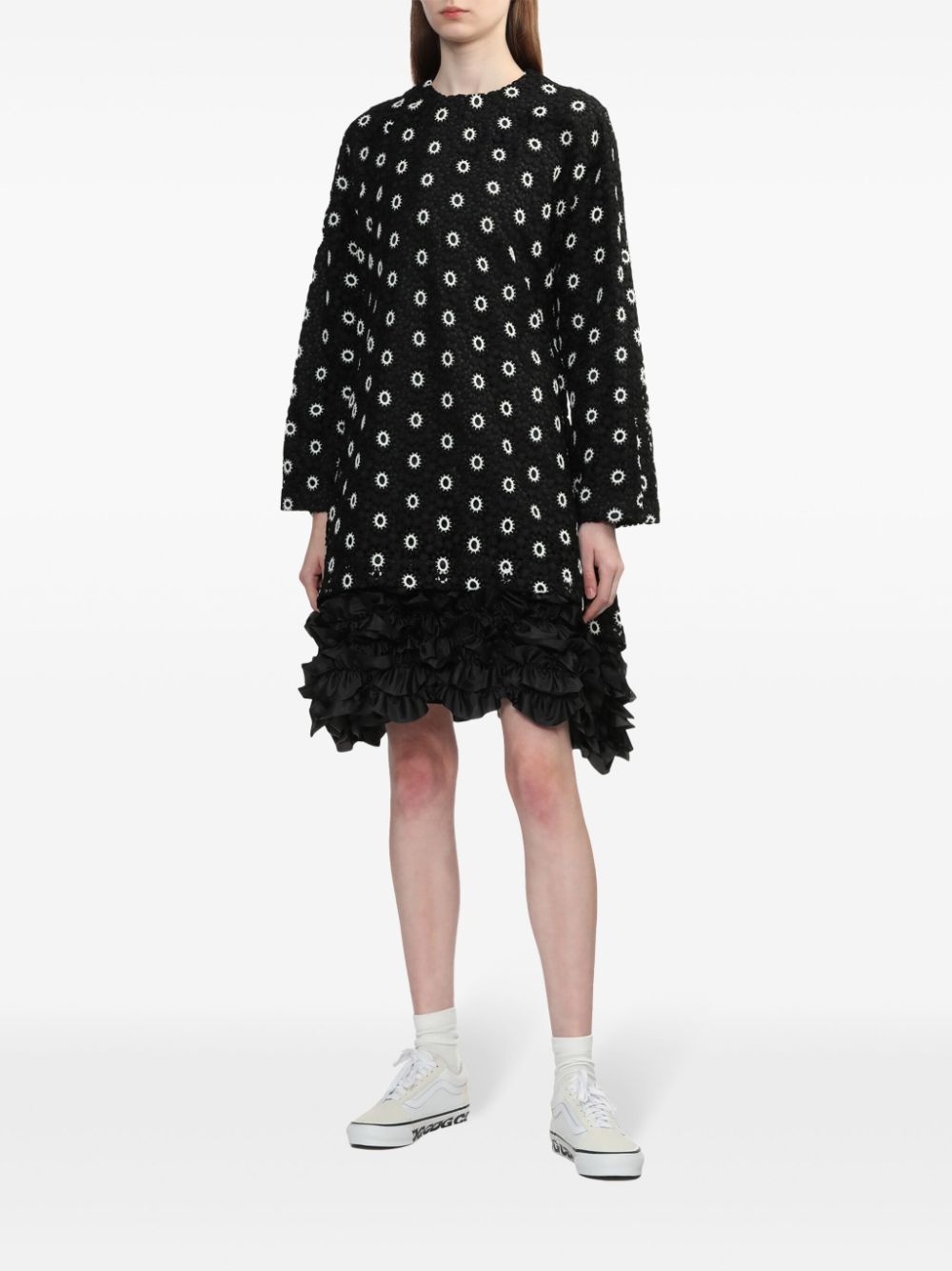 Comme Des Garcons Comme Des Garcons floral-embroidery mini dress Women