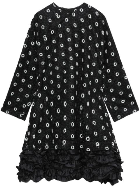 Comme Des Garcons Comme Des Garcons floral-embroidery mini dress Women