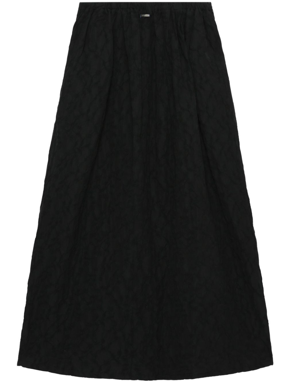 pleated midi skirt