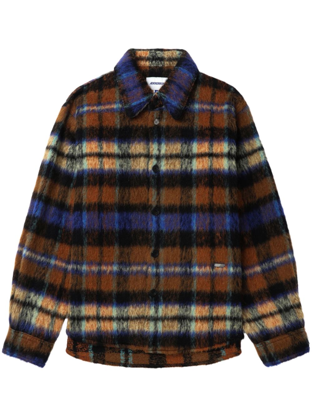 Ader Error check-pattern shirt - Brown