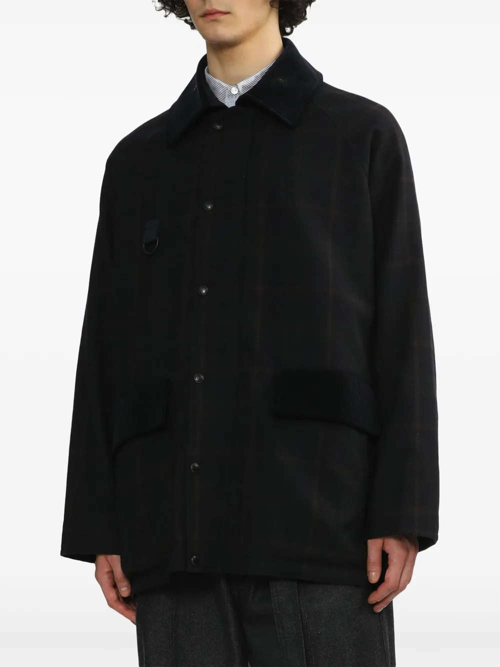 Comme Des Garçons Homme Check Pattern Jacket Blue FARFETCH