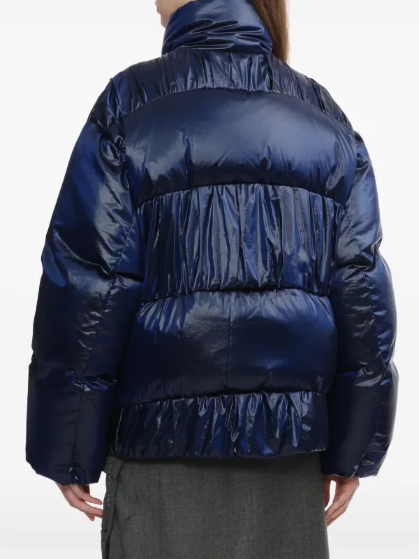 Ader Error high-neck Puffer Jacket | Blue | FARFETCH