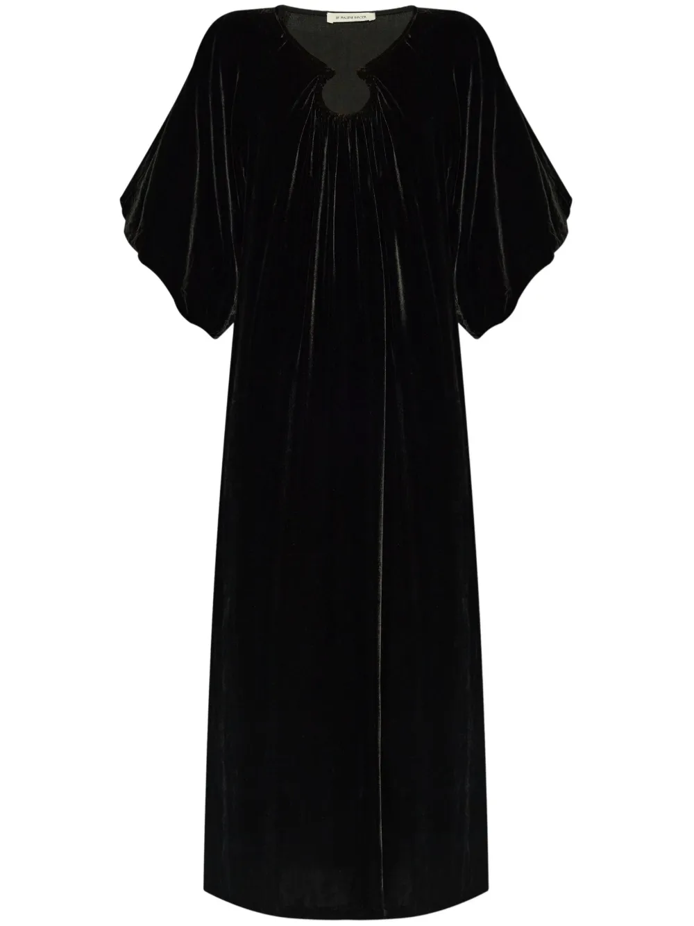 By Malene Birger Fluwelen midi-jurk Zwart